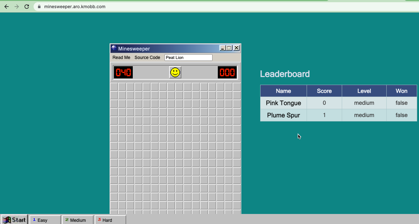 Minesweeper application