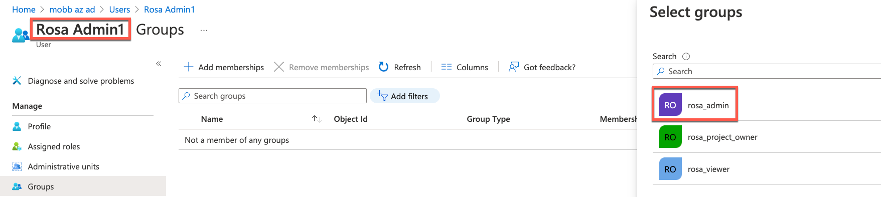 Azure AD add user to group
