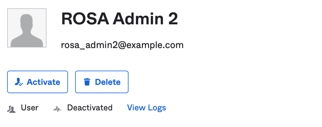 Delete admin user