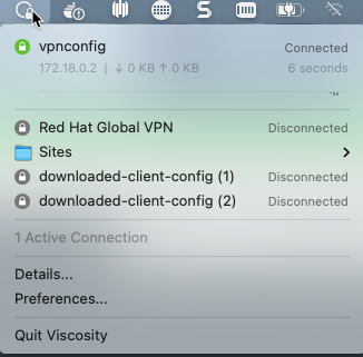screenshot of Vpn Connected